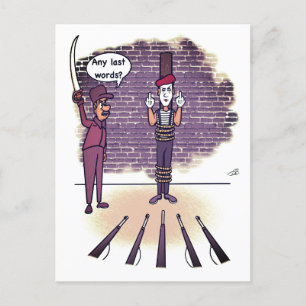 Last Words Funny Postcard