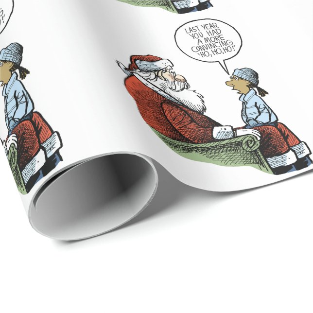 Last Year Santa Wrapping Paper (Roll Corner)