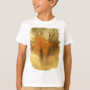 Last Yellow Leaves On Dark Branches T-Shirt