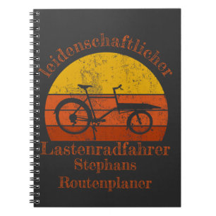 Lastenrad im Sonnenuntergang, Dein Name Notebook