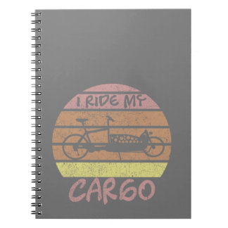 Lastenrad im Sonnenuntergang, Retro, Cargobike Notebook
