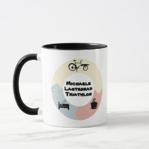 Lastenrad Triathlon, eat sleep, personalisiebar Mug