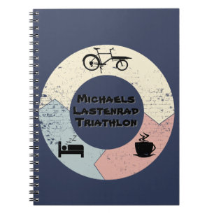 Lastenrad Triathlon, eat sleep, personalisiebar Notebook