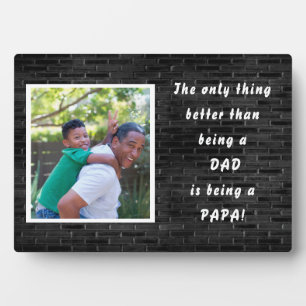 Lasting Gift! Papa Photo Plaque with Easel
