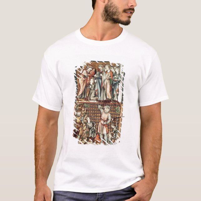 Lat 1023 f.7v David and Goliath with Saul by Le Be T-Shirt (Front)