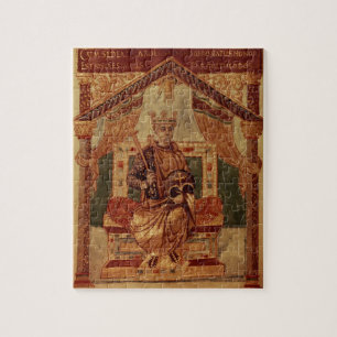 Lat 1152 f.3v Charlemagne (Carolus Magnus, Charles Jigsaw Puzzle