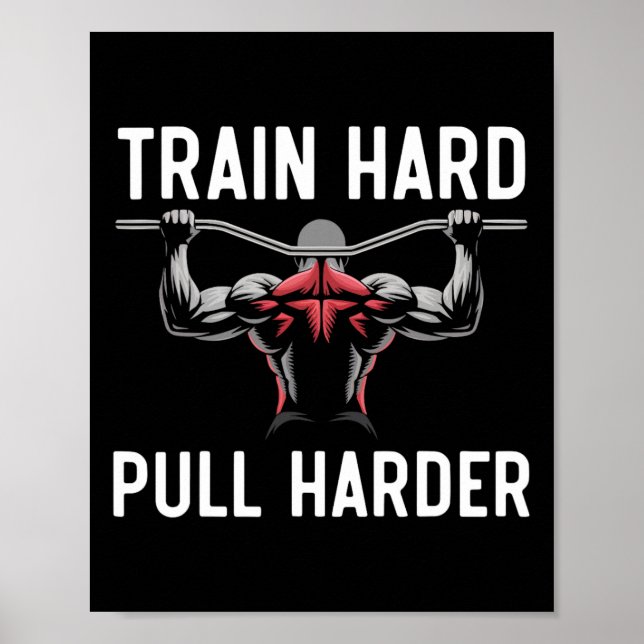 Lat Pulldown Exercise Bodybuilding Fitness Workout Poster (Front)