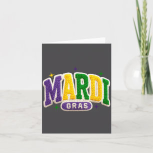 Latch Hook Mardi Gras Trendy Funny Gift Tee Men, W Card