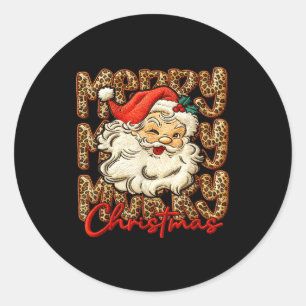 Latch Hook Yarn Crochet Coquette Merry Christmas Classic Round Sticker