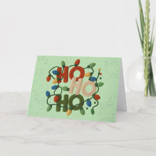 Latch Hook Yarn Crochet (Faux, Not actual Yarn) Holiday Card