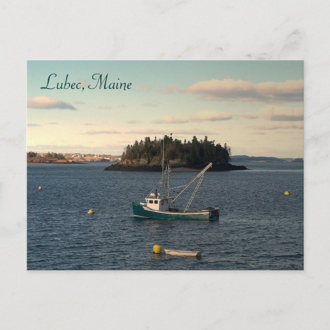 Late Afternoon in Lubec, Maine Postcard (Front)