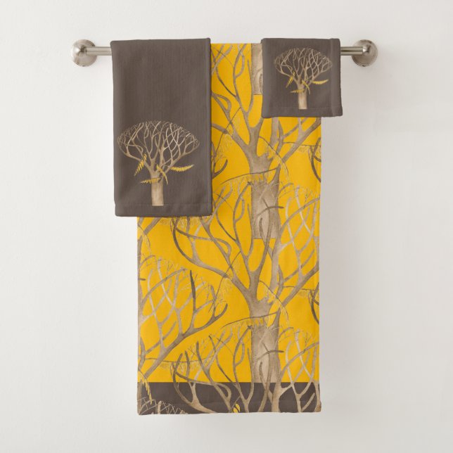 Late Autumn on a Bathroom Towel Set  (Insitu)