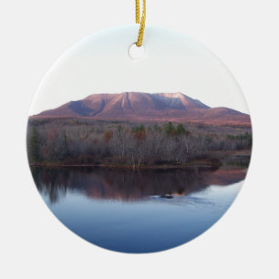 Late fall at Abol Bridge Ceramic Tree Decoration