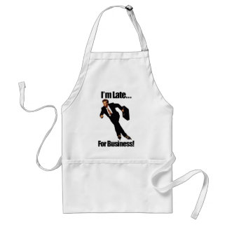 Late For Business Rollerblade Skater Meme Standard Apron