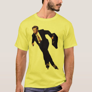 Late For Business Rollerblade Skater Meme T-Shirt