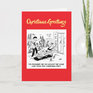 Late Home from Party. Company Christmas Card