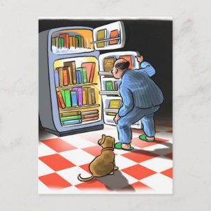 Late Night Book Snack Postcard