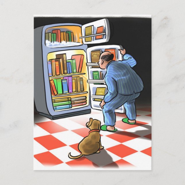 Late Night Book Snack Postcard (Front)