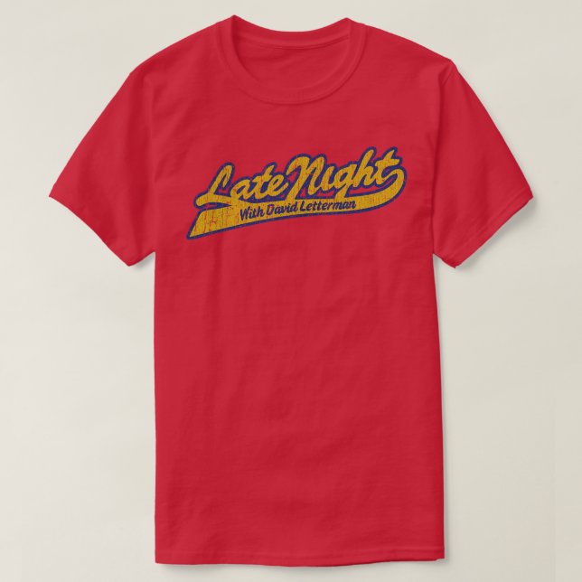 Late Night David Letterman T-Shirt (Design Front)
