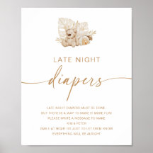 Late Night Diapers Baby Shower Activity 