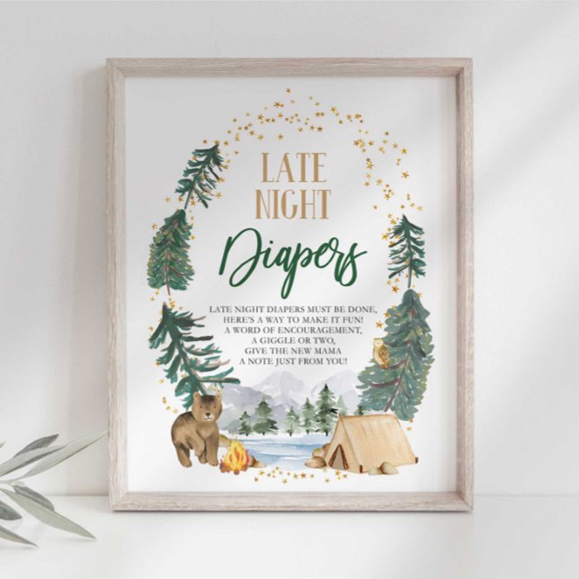 Late Night Diapers Baby Shower Sign (Creator Uploaded)
