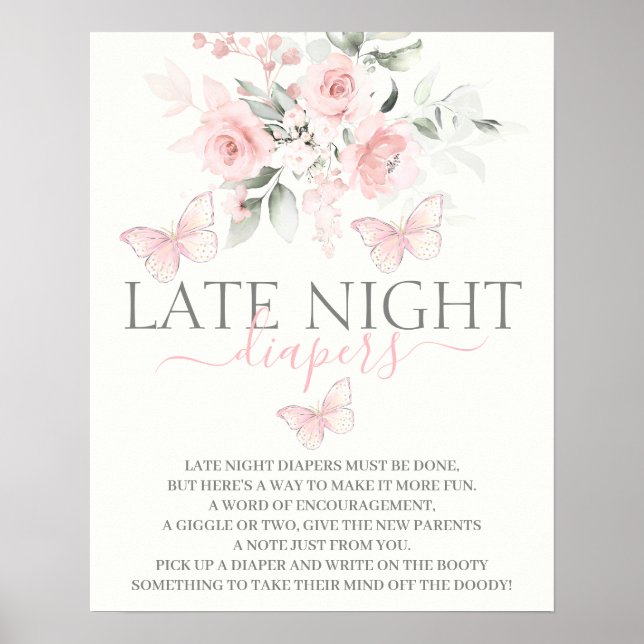 Late Night Diapers Butterfly sign (Front)