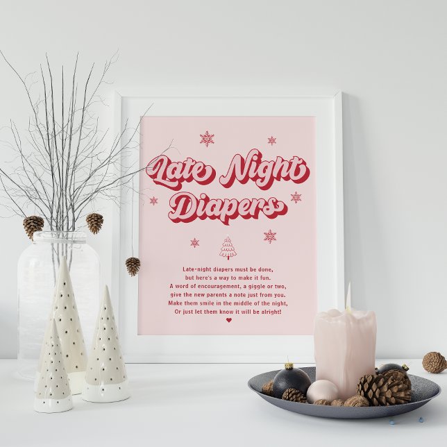  Late Night Diapers Christmas Baby Shower Game Poster (Creator Uploaded)