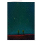 Late Night Meeting dark starry sky nature tree art