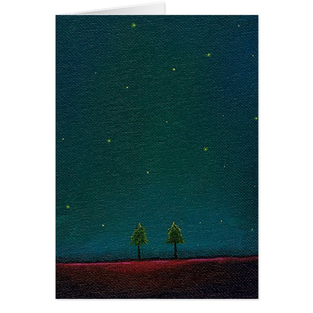 Late Night Meeting dark starry sky nature tree art (Front)