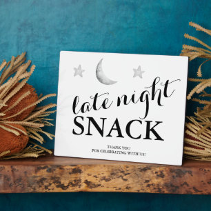 Late night Snack wedding sign Tabletop Plaque
