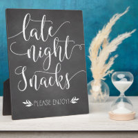 Late Night Snacks Favour Sign