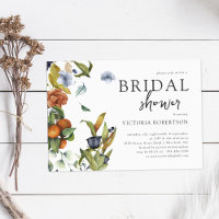 Late Summer Citrus Floral Botanical Bridal Shower