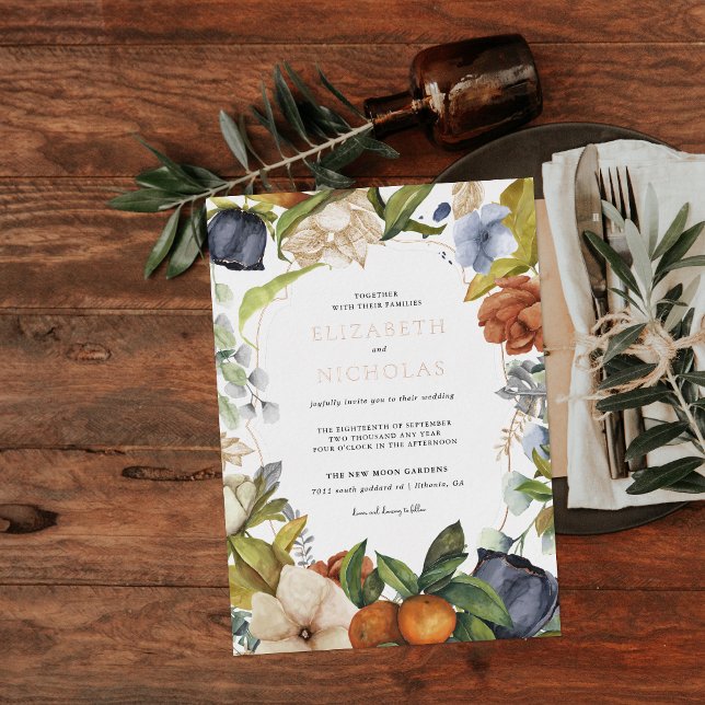 Late Summer Citrus Floral | Botanical Wedding (Creator Uploaded)