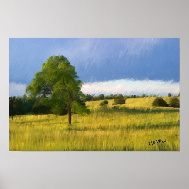 Late summer evening - Painting Poster (Front)