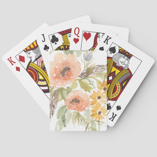 Late Summer Flowers I Playing Cards (Back)