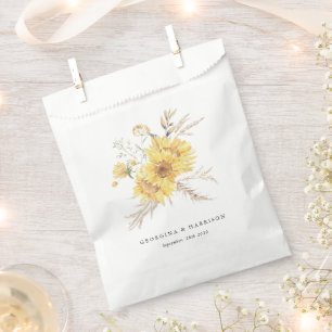 Late Summer Sunflower Wedding Favour Bags