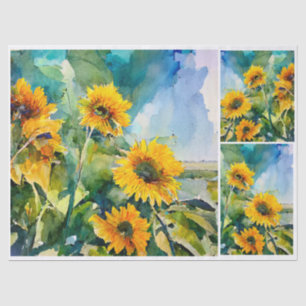 Late Summer Sunflowers Tissue Paper