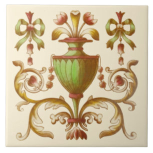 Late Victorian Neoclassical c. 1900 Design Tile