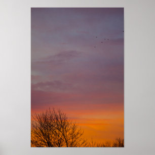 Late Winter Sunrise, Ohio Poster