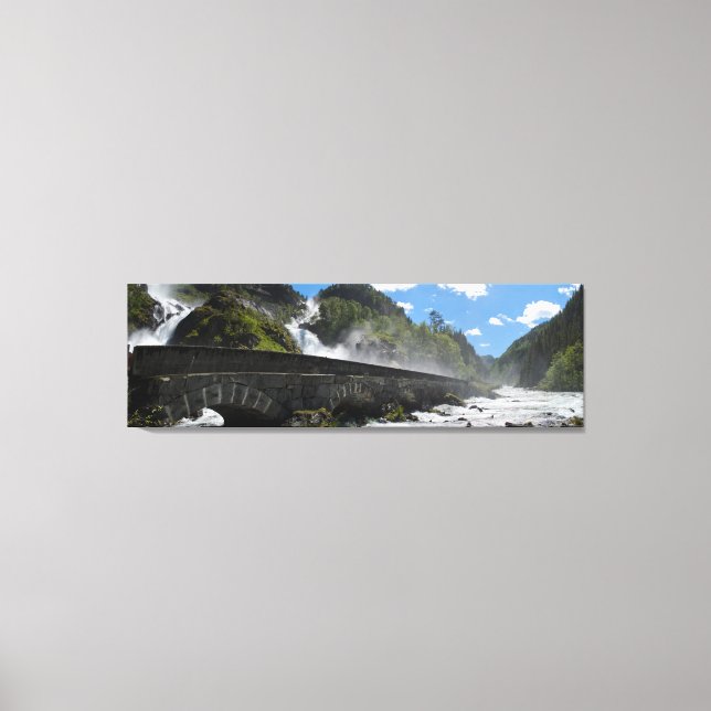 Latefossen waterfall in Norway canvas (Front)