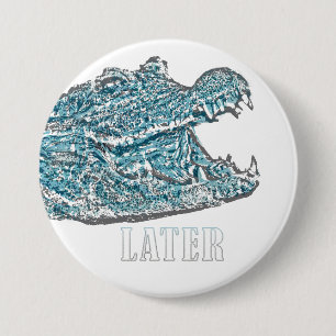 Later Alligator 7.5 Cm Round Badge