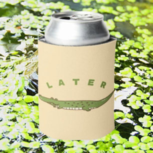 Later Alligator Can Cooler - Fun Farewell Design