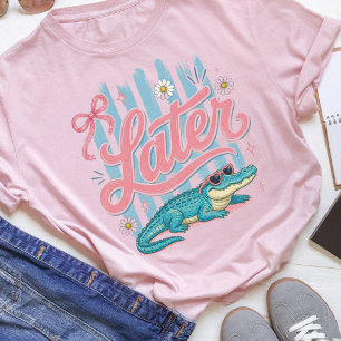 Later Gator Coquette Preppy Striped T-Shirt