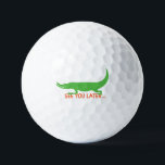 Later Gator! Golf Balls<br><div class="desc">Totally fun golf balls for your favorite golfer!  An alligator on the move!</div>