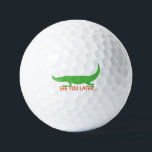 Later Gator! Golf Balls<br><div class="desc">Totally fun golf balls for your favorite golfer!  An alligator on the move!</div>