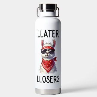 LATER LOSERS LLAMA WITH SUNGLASSES WATER BOTTLE