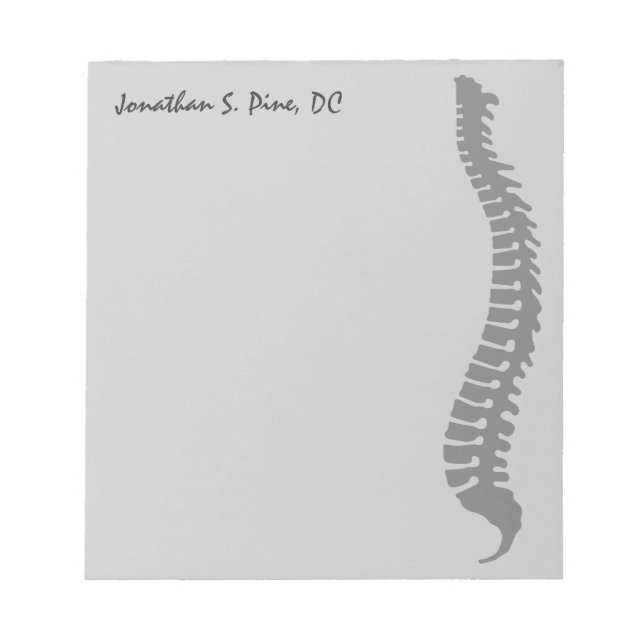Lateral Spine Logo Doctor Personalised Notepad (Front)