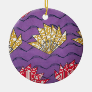 Latest Africa Wavy Traditional Fashion Pattern Art Ceramic Tree Decoration