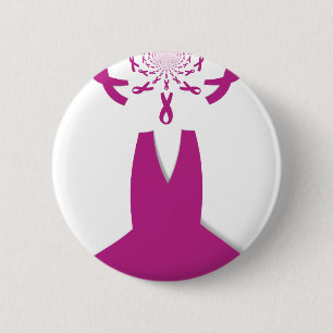 Latest Breast Cancer Awareness Ribbon 6 Cm Round Badge
