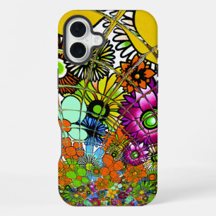 Latest Colourful Amazing Floral Pattern Design Art iPhone 16 Plus Case